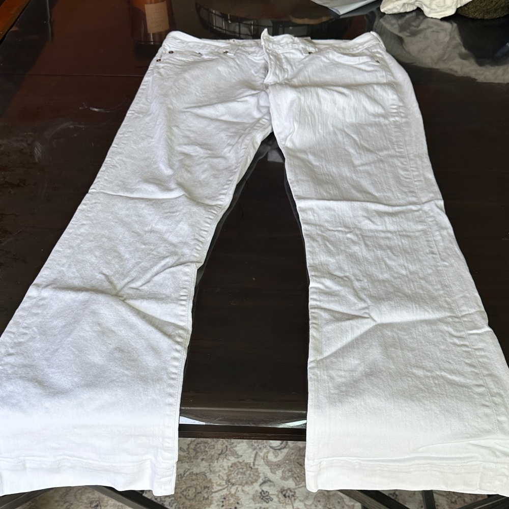 Lucky Brand Crisp White Wide Leg Jeans
